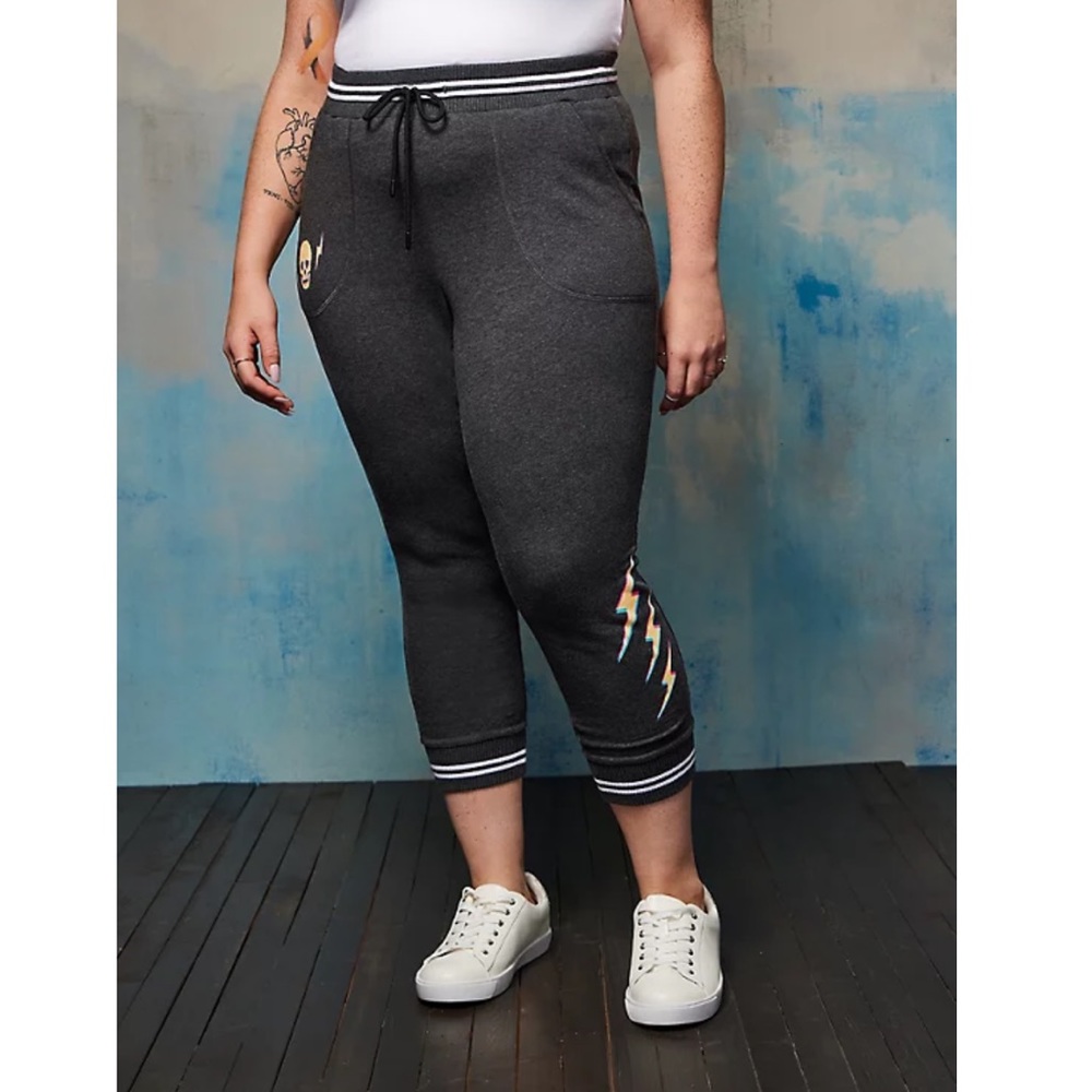 JOGGER - EVERYDAY FLEECE LOVESICK SKULL BOLT CHARCOAL HEATHER - Picture 2 of 6